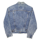 LEVI'S Girls Blue Denim Jacket M Cotton Blend Button Closure Classic Fit