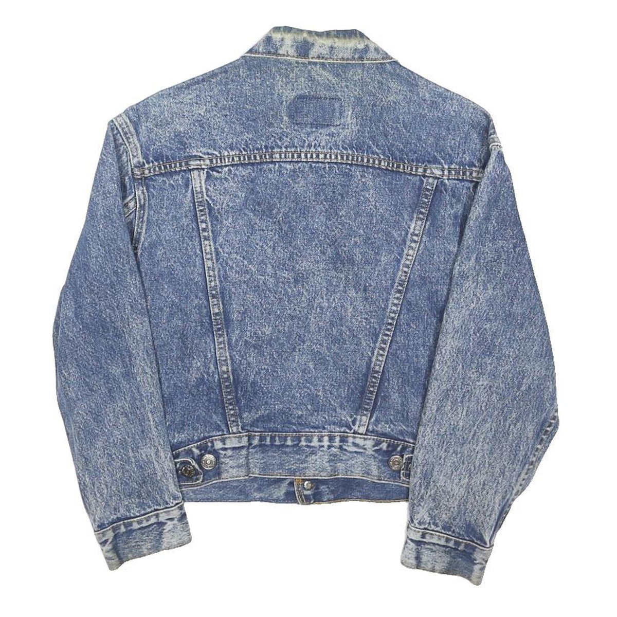 LEVI'S Girls Blue Denim Jacket M Cotton Blend Button Closure Classic Fit