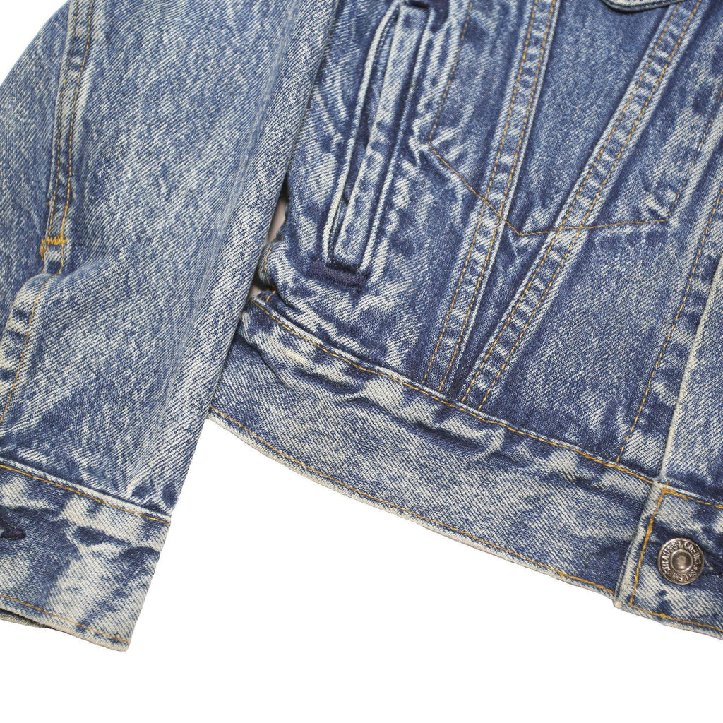 LEVI'S Girls Blue Denim Jacket M Cotton Blend Button Closure Classic Fit