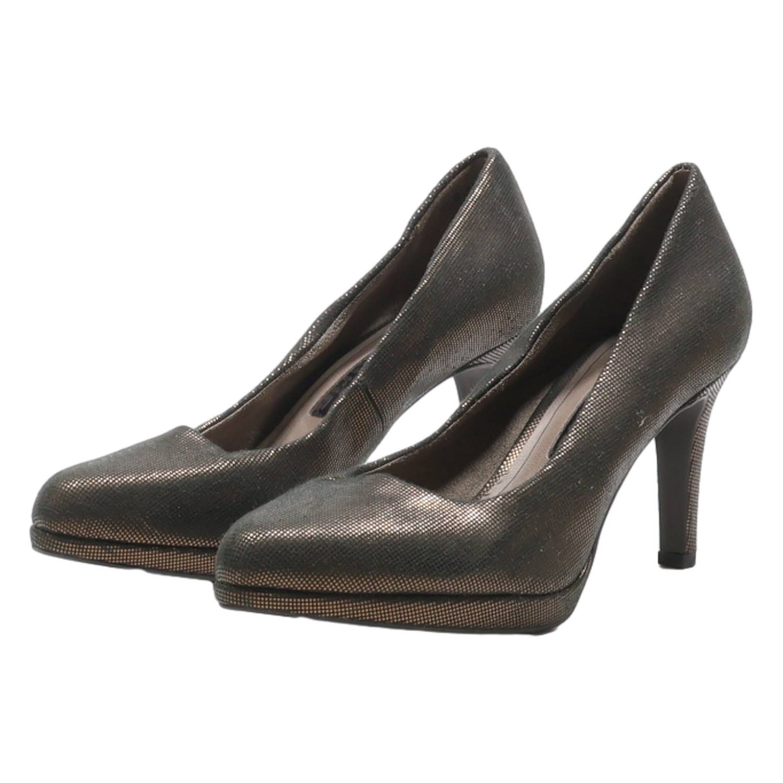 TAMARIS Pump Heels Brown Synthetic Womens UK 5