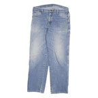 DICKIES Mens Jeans Blue Relaxed Straight Denim Light W34 L31 Workwear