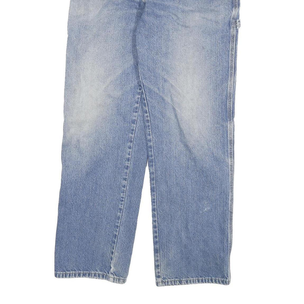 DICKIES Mens Jeans Blue Relaxed Straight Denim Light W34 L31 Workwear