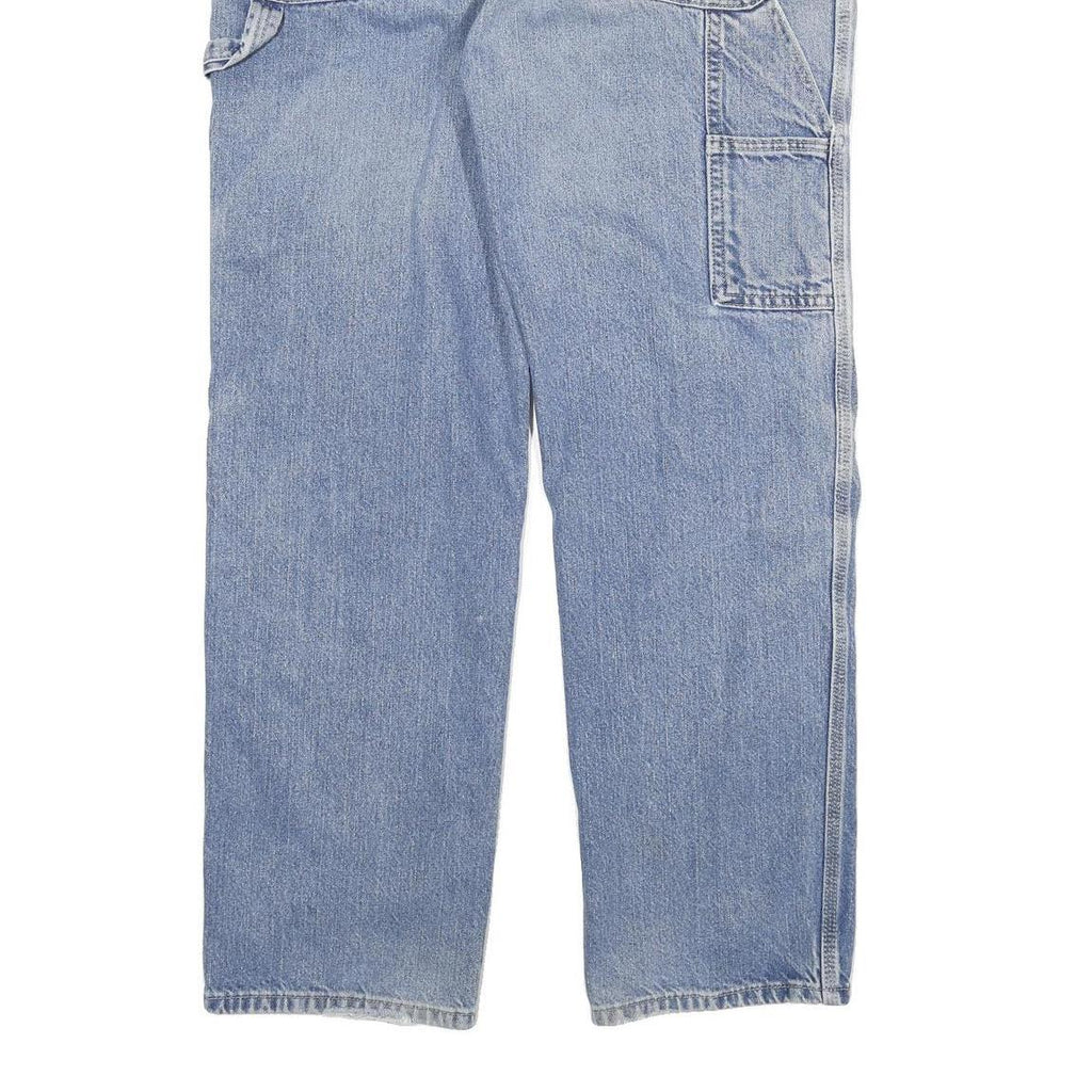 DICKIES Mens Jeans Blue Relaxed Straight Denim Light W34 L31 Workwear