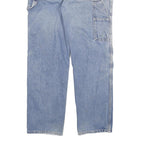 DICKIES Mens Jeans Blue Relaxed Straight Denim Light W34 L31 Workwear