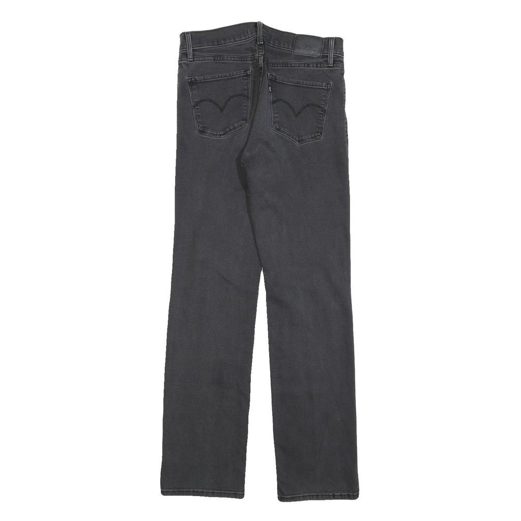 LEVI'S 314 Womens Jeans Black Regular Straight Denim W29 L32 Zip Cotton Blend