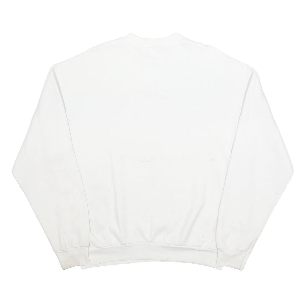 FRUIT OF THE LOOM Mens White Grandpa's Spoilin's Pullover Sweatshirt XL