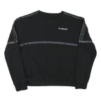 KAPPA Womens Black Crew Neck M Logo Sweatshirt Cotton Blend Casual Sporty
