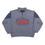 C&A Mens Grey Blue Sweatshirt Quarter Zip XL Cotton Blend Casual Pullover