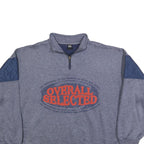 C&A Mens Grey Blue Sweatshirt Quarter Zip XL Cotton Blend Casual Pullover