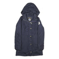 NAPAPIJRI Womens Navy Blue Jacket XS Polyamide Hooded Zip Casual Outdoor