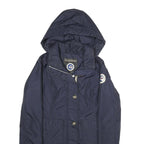 NAPAPIJRI Womens Navy Blue Jacket XS Polyamide Hooded Zip Casual Outdoor