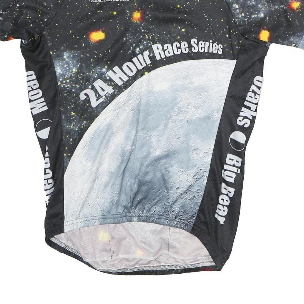 VOLEA Mens Black Grey 24 Hour Race Series Graphic T-Shirt M Short Sleeve Crew