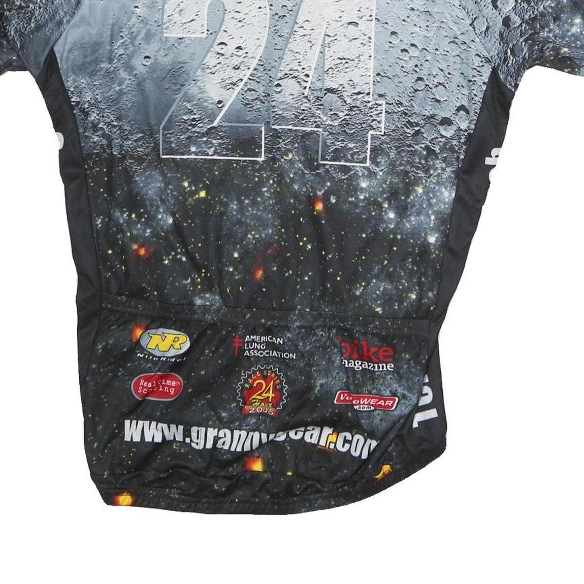 VOLEA Mens Black Grey 24 Hour Race Series Graphic T-Shirt M Short Sleeve Crew