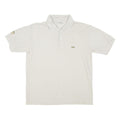LACOSTE Mens White Cotton Blend Short Sleeve Polo Shirt L Classic Logo