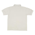 LACOSTE Mens White Cotton Blend Short Sleeve Polo Shirt L Classic Logo