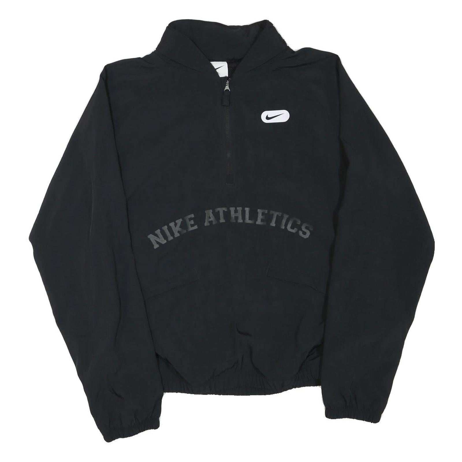 NIKE Mens Black Athletics Zip Jacket XL Polyester Blend Plain Casual Sportswear