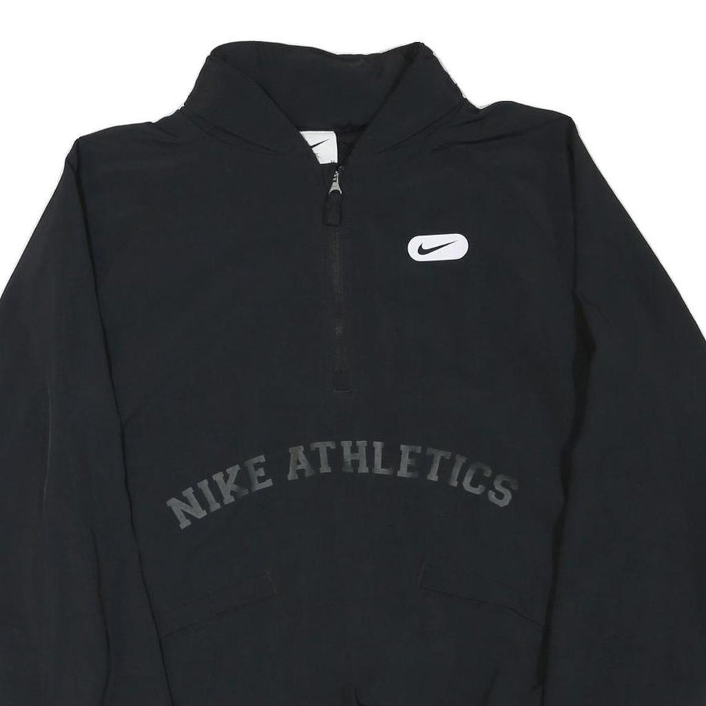 NIKE Mens Black Athletics Zip Jacket XL Polyester Blend Plain Casual Sportswear