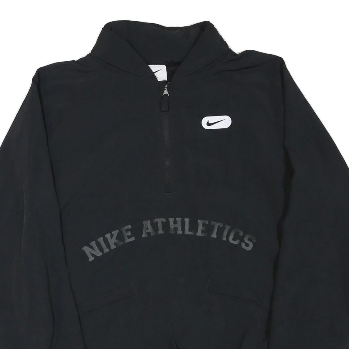 NIKE Mens Black Athletics Zip Jacket XL Polyester Blend Plain Casual Sportswear