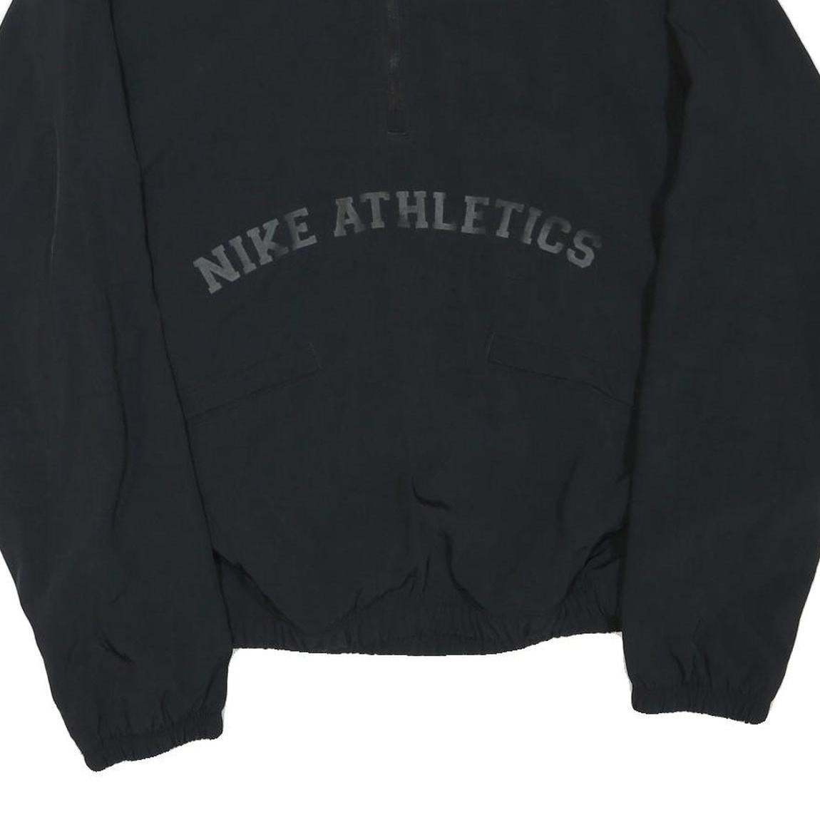 NIKE Mens Black Athletics Zip Jacket XL Polyester Blend Plain Casual Sportswear