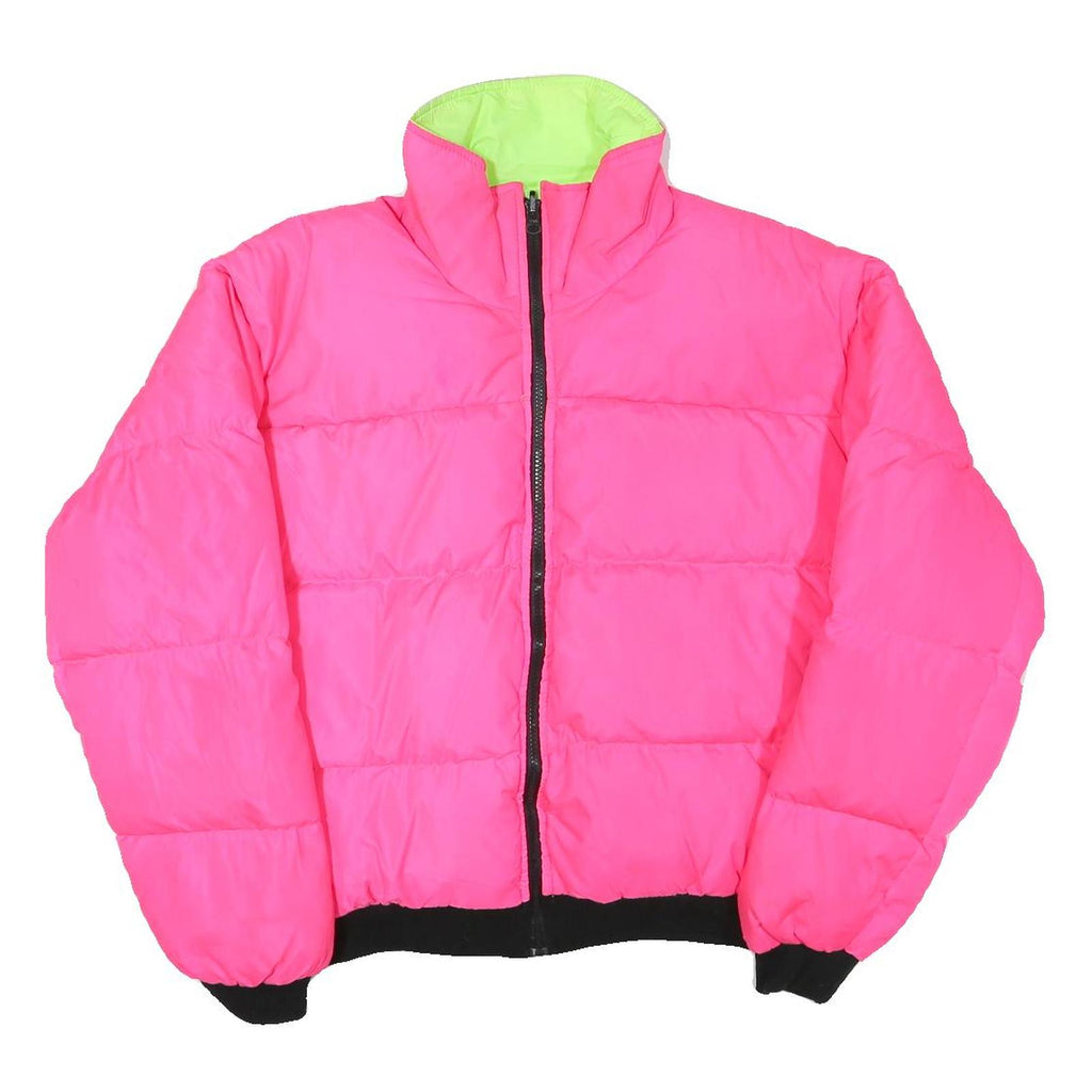 Womens Pink Jacket XL Polyester Blend Puffer Warm Casual Zip Fastening