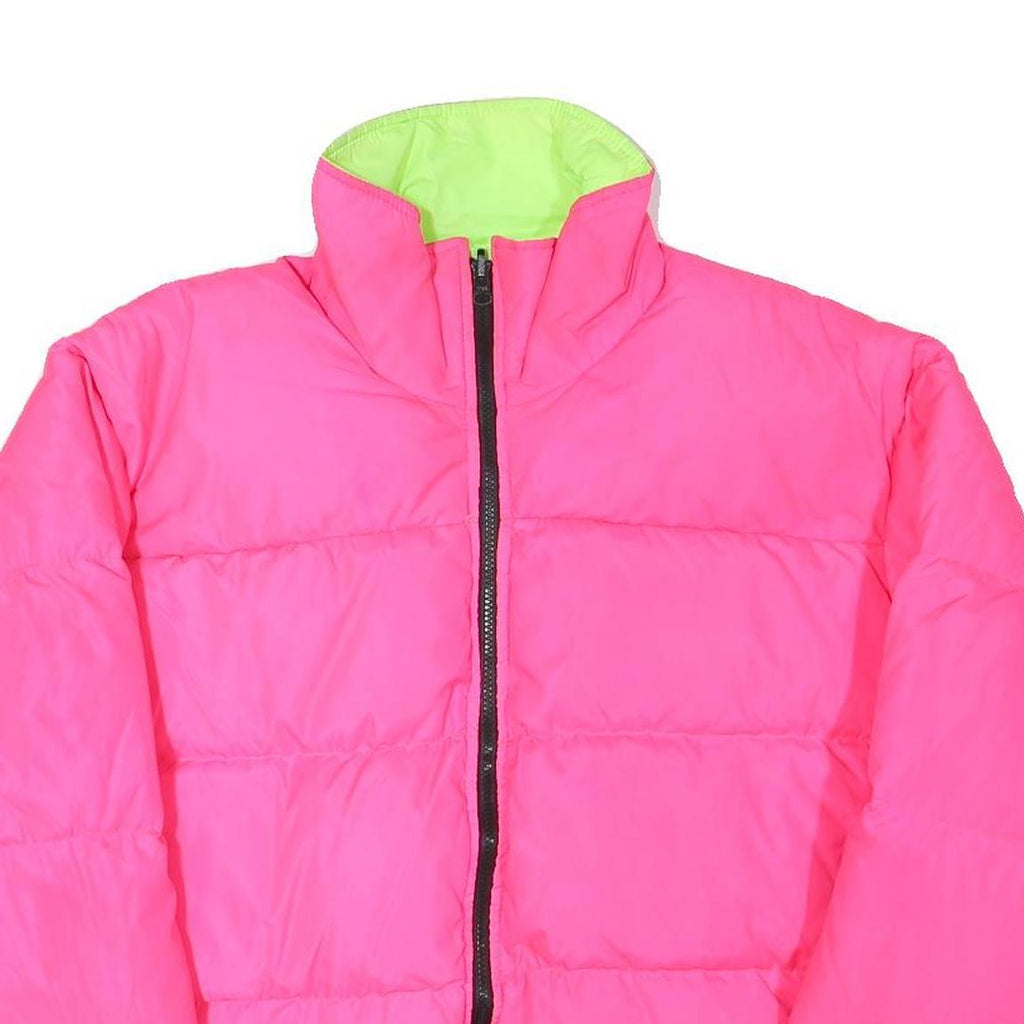 Womens Pink Jacket XL Polyester Blend Puffer Warm Casual Zip Fastening
