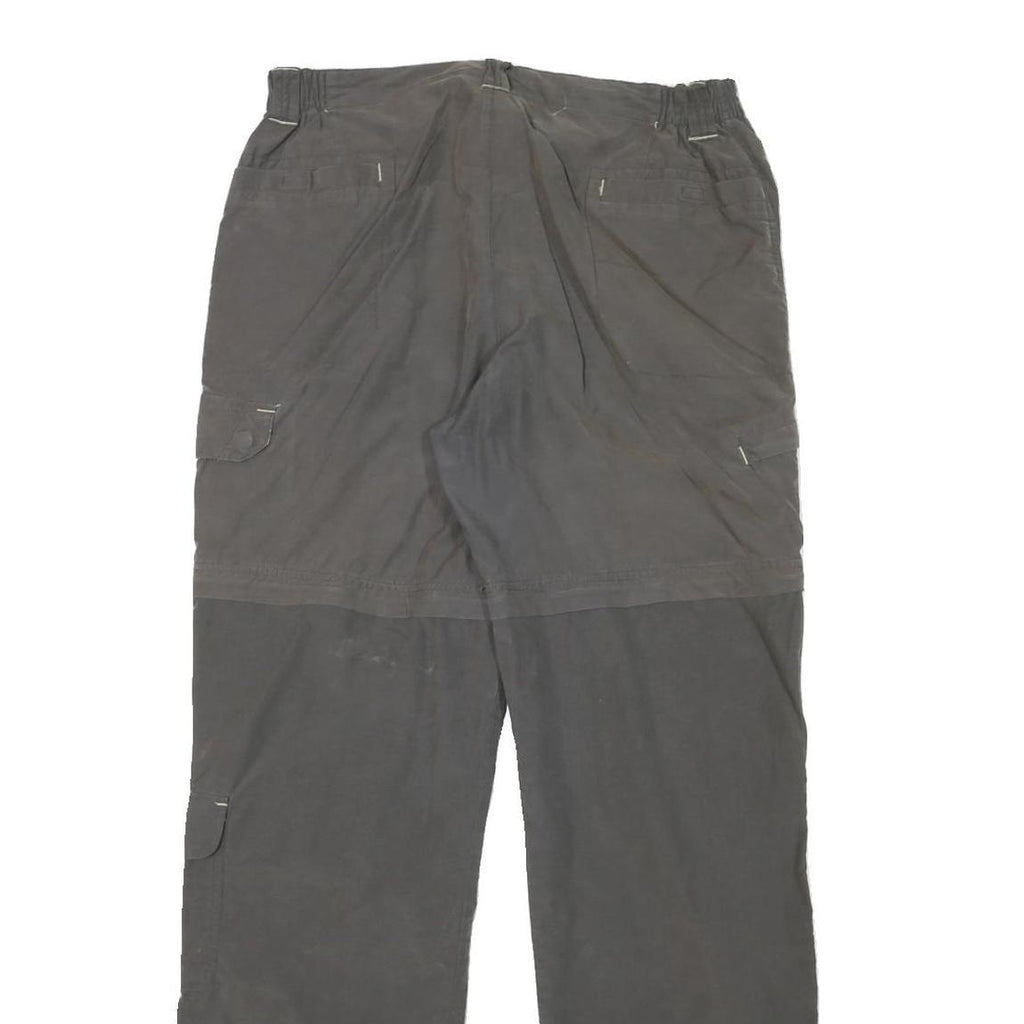 COLUMBIA Mens Polyester Blend Grey Regular Straight Trousers W31 L32 Zip