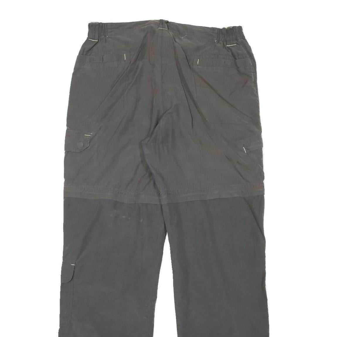 COLUMBIA Mens Polyester Blend Grey Regular Straight Trousers W31 L32 Zip