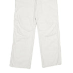 ALCW Mens Cotton White Regular Fit Straight Trousers W34 L30 Casual Zip Closure
