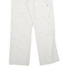 ALCW Mens Cotton White Regular Fit Straight Trousers W34 L30 Casual Zip Closure