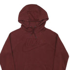 NIKE Mens Maroon Hoodie S Cotton Blend Pullover Casual Sports Sweatshirt