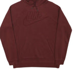 NIKE Mens Maroon Hoodie S Cotton Blend Pullover Casual Sports Sweatshirt