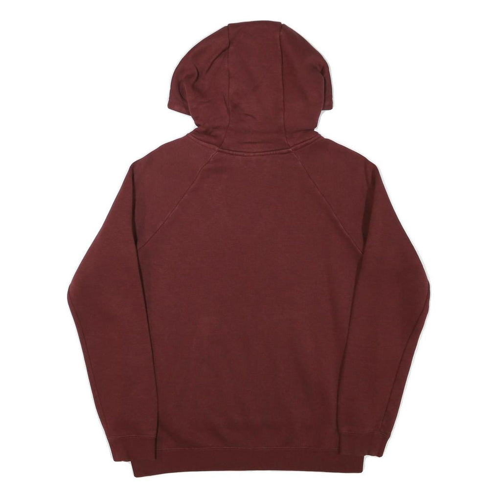 NIKE Mens Maroon Hoodie S Cotton Blend Pullover Casual Sports Sweatshirt