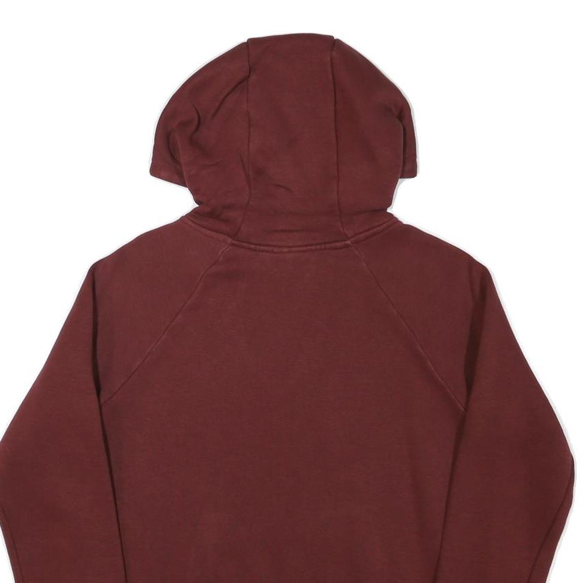 NIKE Mens Maroon Hoodie S Cotton Blend Pullover Casual Sports Sweatshirt