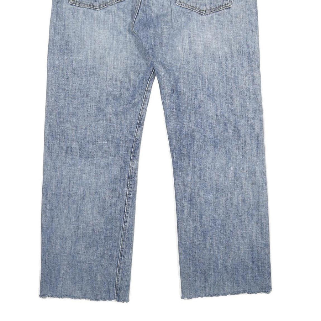 LEVI'S 501 Mens Jeans Blue Classic Straight Denim Light W35 L28 Distressed Raw