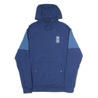 ADIDAS Mens Blue & Light Blue Hoodie M Cotton Casual ¼ Zip Pullover
