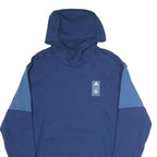 ADIDAS Mens Blue & Light Blue Hoodie M Cotton Casual ¼ Zip Pullover