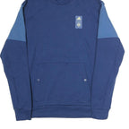 ADIDAS Mens Blue & Light Blue Hoodie M Cotton Casual ¼ Zip Pullover