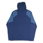 ADIDAS Mens Blue & Light Blue Hoodie M Cotton Casual ¼ Zip Pullover