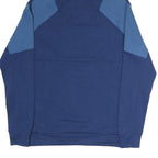 ADIDAS Mens Blue & Light Blue Hoodie M Cotton Casual ¼ Zip Pullover