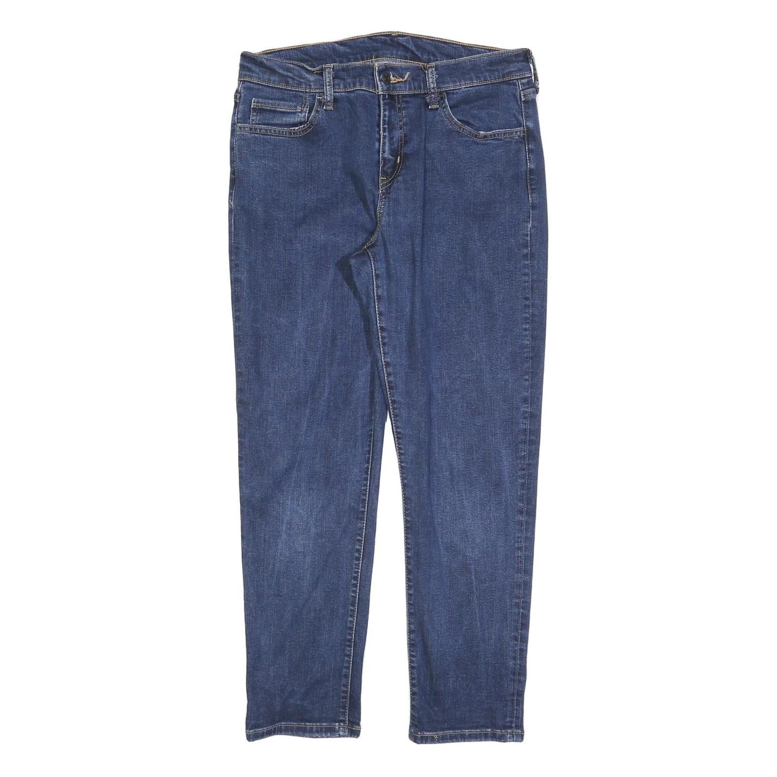 LEVI'S Womens Jeans Blue Regular Straight Denim Medium W29 L28 Classic Zip