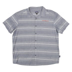PATAGONIA Mens Blue & White Striped Casual Shirt XL New Belgium Embroidery