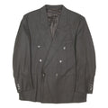 PIERRE LAFFITTE Mens Grey Double Breasted Wool Jacket L Woven Tailored Button