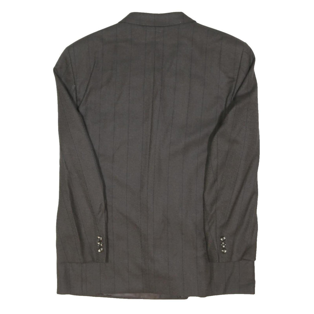 PIERRE LAFFITTE Mens Grey Double Breasted Wool Jacket L Woven Tailored Button