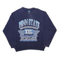 WITH AN ATTITUDE Mens Blue Penn State University Crew Neck L Cotton Blend Cotton