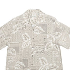 BATAK BAY Mens Beige Rayon Hawaiian Shirt M Tropical Pattern Button Front