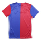 ADIDAS Mens Red & Blue FC Basel Football Shirt S Short Sleeve Crew Neck Signed
