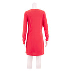 BCBGMAXAZRIA Womens Fit & Flare Dress Red Long Sleeve Knee Length S