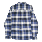 ROOTS Mens Blue Black & White Check Shirt M Casual Cotton Long Sleeve