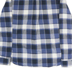 ROOTS Mens Blue Black & White Check Shirt M Casual Cotton Long Sleeve