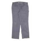 CARHARTT Womens Cotton Blend Grey Regular Fit Straight Leg Trousers W34 L30